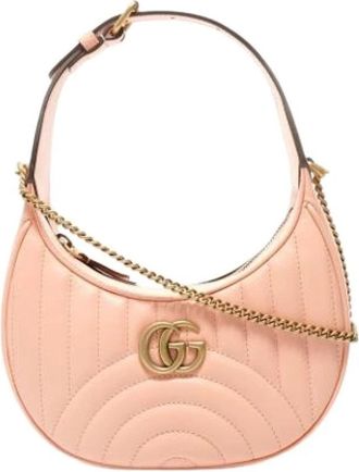 Gucci Pre-owned Shoulder Bags, female, Pink, Size: ONE SIZE Pre-owned GG Marmont Shoulder bag