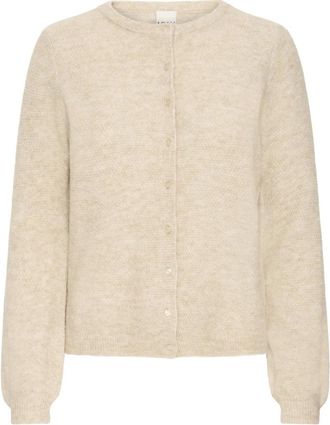 Ichi Ichi, Truien & Vesten, Dames, Beige, 2Xl, Ihasdis CA Strik 20124541