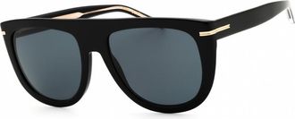HUGO BOSS Grey Oval Ladies Sunglasses BOSS 1655/S 0807/IR 56