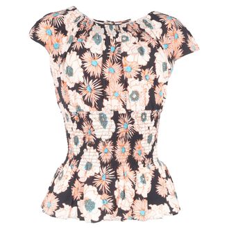 Prada Prada blouse met bloemenprint en plooien in veelkleurige viscose