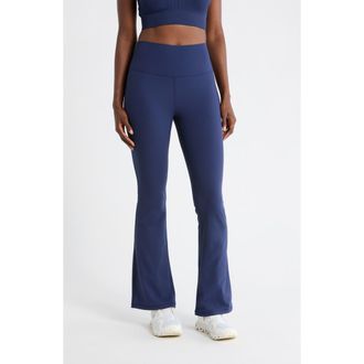 90 Degree by Reflex Felix Rib Everyday Flare Leggings in Naval Blue at Nordstrom Rack, Size X-Large