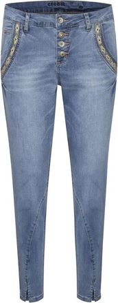 Cream Geborduurde Lichtblauwe Denim Jeans - Dames - Skinny Jeans - Blauw - W32 - Denim - Jeans