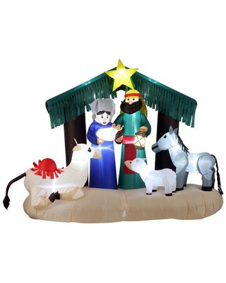 National Tree Company 6.5ft Inflatable Nativity Scene