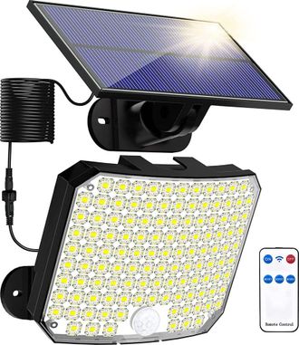 OEM L&aacute;mpara Solar De 118 Led Con Sensor De Movimiento, 3 Modos De Iluminaci&oacute;n, Clasificaci&oacute;n De Impermeabilidad Ip65 Y Control Remoto Incluido. Ideal Para