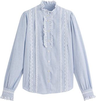 La Redoute Collections Gestreepte romantische blouse, Signature EUGENIE