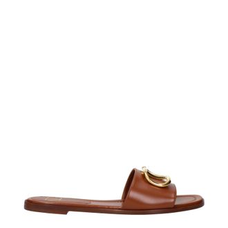 Valentino Garavani Damens Pantoletten und Clogs Braun/Leder
