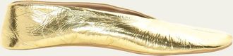 The Row Stella Metallic Leather Ballerina Slippers