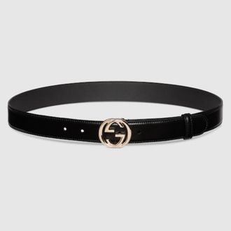 Gucci Belt With Interlocking G Buckle, Size 75