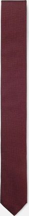 HUGO BOSS Mens Silk-Jacquard Tie with Micro Pattern - Red - Size: ONE size