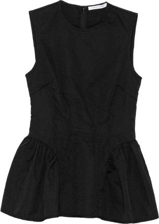 Cecilie Bahnsen Cloqu&eacute;-effect Peplum Top