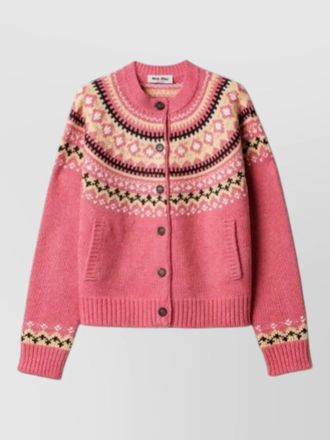 Miu Miu wool fair isle cardigan