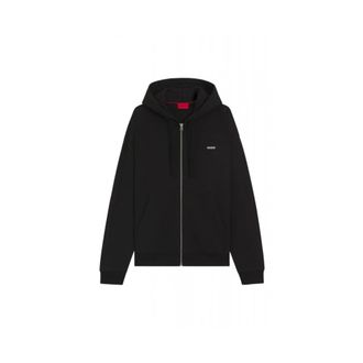 HUGO BOSS Dapozip Zip Hoodie - Heren - Vesten met rits - Zwart - 2XL - Katoen - Hoodies & sweatvesten