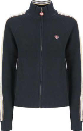 Casablanca Sweatshirt met hoge kraag en rits - Dames - Vesten - Blauw - S - Katoen - Truien & Vesten