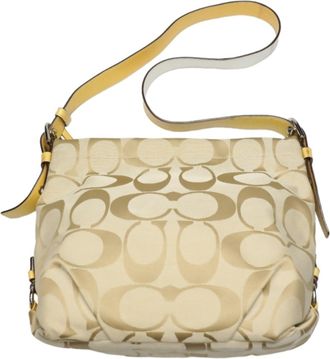 Coach yellow Canvas Shoulder Bag (Pre-Owned)