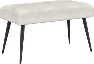 vidaXL Banco Con Tapicer&iacute;a Con Botones Crema 80 X 40 X 46 Cm Vidaxl