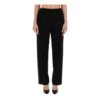 Fabiana Filippi Straight Trousers, female, Black, Size: S Viscose Pants