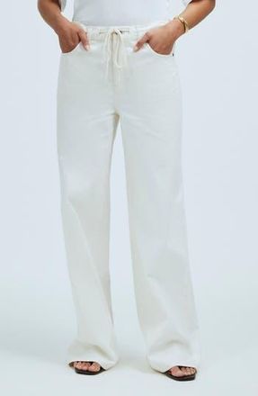 Madewell Drawstring High Waist Superwide Leg Jeans in Vintage Canvas at Nordstrom Rack, Size 23
