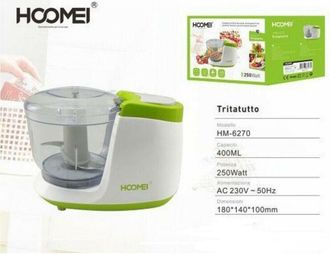 Trade Shop Trade Shop - Tritatutto Tritaverdure Frutta Trita Taglia Verdure 400 Ml 250w Hoomei Hm-6270