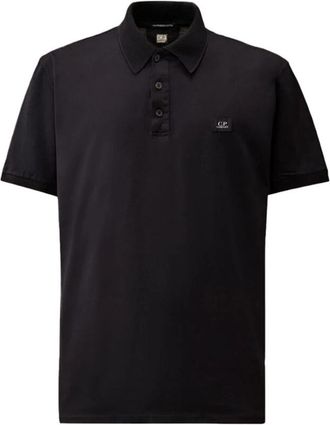 C.P. Company Gemerceriseerd Jersey Gasato T-shirt met Korte Mouwen - Heren - Polos - Zwart - XL - Katoen - Tops