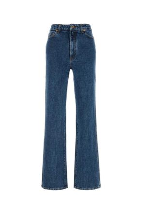 Khaite Blue Bootcut High Rise Jeans