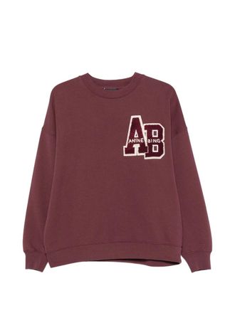 Anine Bing Miles Sweatshirt Letterman - Fig