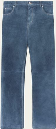 Loewe Suede Goatskin Straight-Leg Trousers