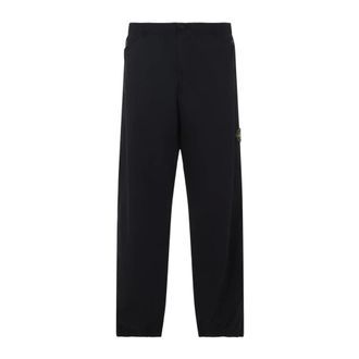Stone Island Straight Trousers, male, Black, Size: W32 Straight Trousers
