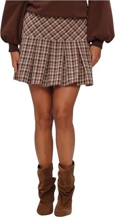 Ydence Rok Molly - Dames - Korte rokken - Bruin - 2XL - Polyester - Rokken