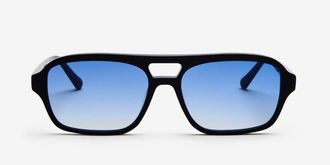 Messy Weekend BURT Black Gradient Blue Mens Sunglasses Black Size 56