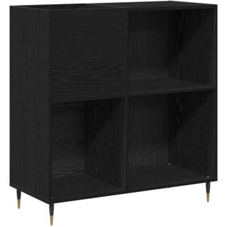 vidaXL Vidaxl - Record Cabinet Black oak 85 x 38 x 89 cm Engineered Wood