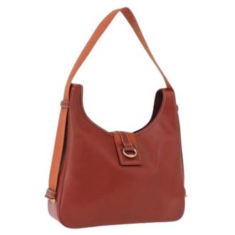 Herm&egrave;s Pre-owned Vintage Schoudertas - Dames - Pre-owned - Bruin - Maat: ONE Size Leer