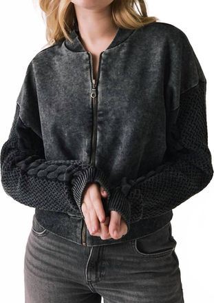 Chaser Fullerton Zip Up Jacket In True Black