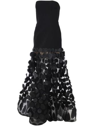 Bronx and Banco Harper gown - women - Polyester/Polyester/Viscose/Silk/Cotton - S - Black