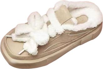 Generic Ladies Slippers Size 5 Uk Terry Slip On Winter for Ladies Indoor House Closed Toe Plush Fleece Lined Flat Winter Christmas Gifts