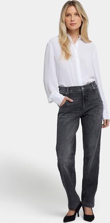 NYDJ Brooke Loose Straight Jeans | Vintage Zwart