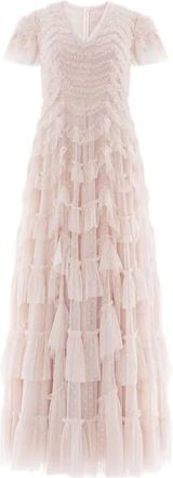 Needle & Thread Abito midi Aviana con scollo a V - Rosa