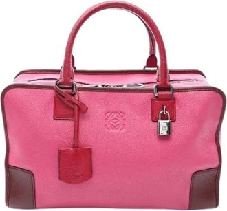 Loewe Pre-owned Amazona 36 Leren Handtas - Dames - Vintage Handtas - Roze - ONE Size - Leer - Vintage