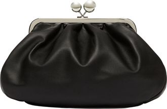 Max Mara Womens Sheepskin Shoulder Bag Cubico Black
