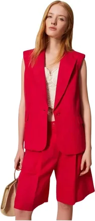Twinset Jassen, Dames, Roze, M, Gilet