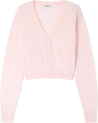 Sandro Cardigan crop con scollo a V - Rosa