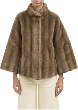 S.W.O.R.D 6.6.44 Ecopelliccia Jas - Dames - Jassen - Bruin - S - Polyester - Jassen