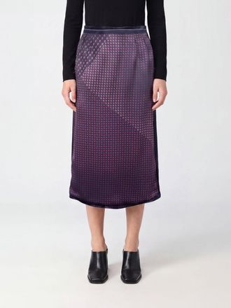 Maison Margiela Gonna midi a tubino in viscosa con stampa Paisley e vita alta