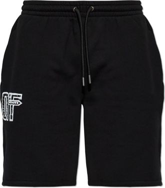 Off-white Korte Broeken, Heren, Zwart, XL, Katoen, Sweatshorts met opgedrukte logo