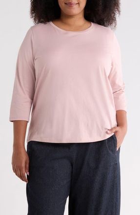Eileen Fisher Organic Cotton Top in Opal at Nordstrom, Size 1X