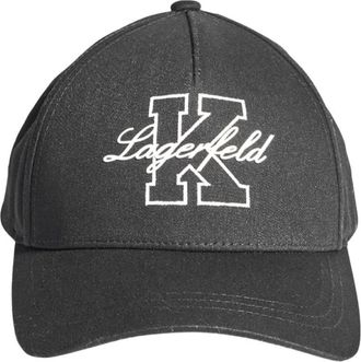 Karl Lagerfeld Cappello Visiera Firma - Heren - Petten - Zwart - ONE Size - Katoen - Accessoires