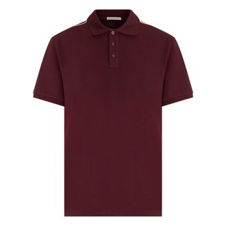 Moncler Polo Shirts, male, Red, Size: M Cotton polo with short sleeves