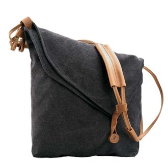 Generic NYSDM Retro Vintage Mens canvas leather Shoulder Bag Messenger Bag Sling male Cross-body