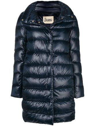 Herno Dark Blue Quilted Hood Jacket