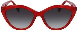 Longchamp 56mm Cat Eye Sunglasses in Red at Nordstrom Rack