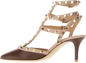 Valentino Garavani Rockstud Pump - Dames - Pumps - Bruin - 38 EU - Leer - Schoenen